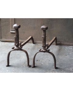 Louis XV Iron Andirons