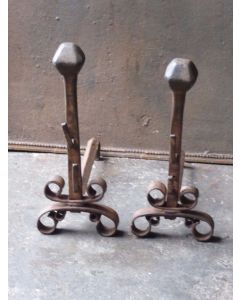 Louis XV Iron Andirons