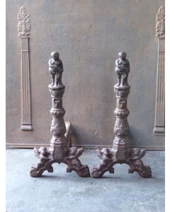 Cast Iron Andiron Fireplace