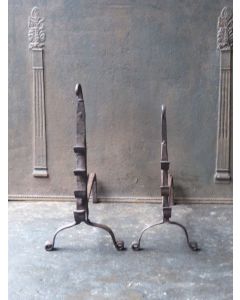 Gothic Andirons Fireplace