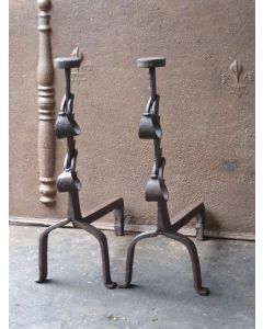 Louis XV Iron Andirons