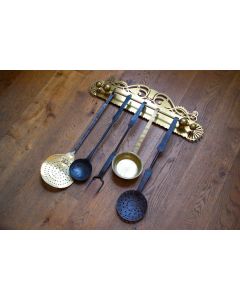 Antique Wall-mounted Fireplace Tools