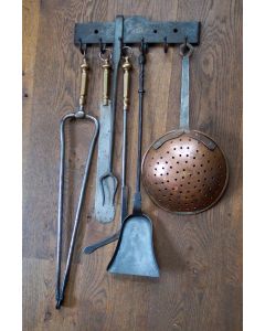 Antique Wall-mounted Fireplace Tools