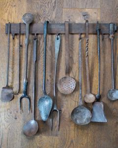 Antique Wall-mounted Fireplace Tools