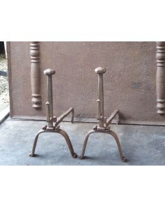 Louis XV Iron Andirons