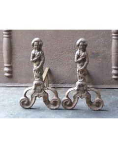 Cast Iron Andiron Fireplace