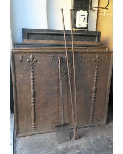 Large French Fireplace Tools