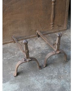 Louis XV Iron Andirons