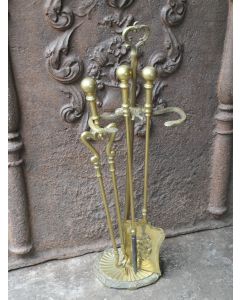 Polished Brass Fire Tools