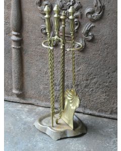 Brass Fireplace Tool Set