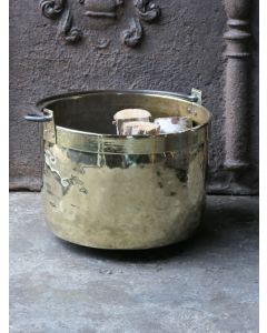 Polished Brass Firewood Basket