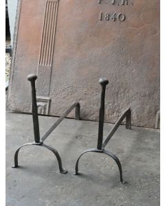 Louis XV Iron Andirons