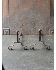 Louis XV Iron Andirons