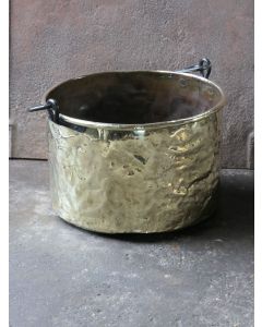 Polished Brass Firewood Basket