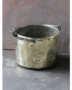 Polished Brass Firewood Basket