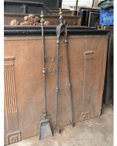 Large French Fireplace Tools