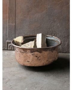 Polished Copper Log Basket