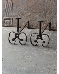 Louis XV Iron Andirons