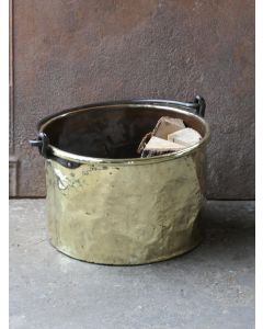 Polished Brass Firewood Basket