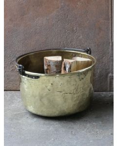 Polished Brass Firewood Basket