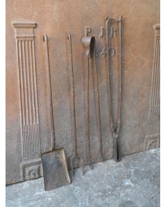 Large French Fireplace Tools