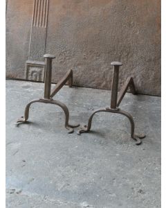 Louis XV Iron Andirons