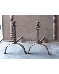 Louis XV Iron Andirons