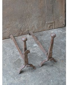 Louis XV Iron Andirons