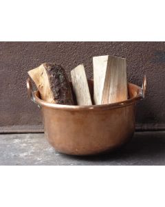 Polished Copper Log Basket