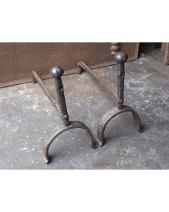 Louis XV Iron Andirons