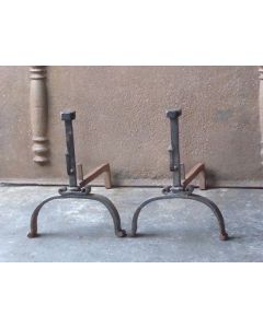 Louis XV Iron Andirons