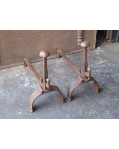 Louis XV Iron Andirons