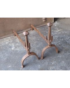 Louis XV Iron Andirons