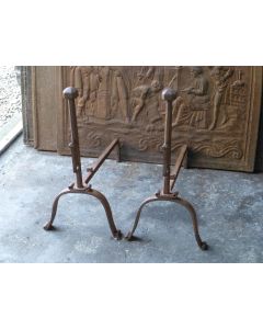 Louis XV Iron Andirons