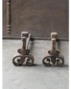 Louis XV Iron Andirons