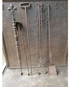 Large French Fireplace Tools