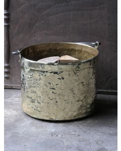 Polished Brass Firewood Basket