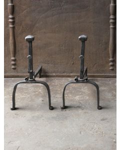 Louis XV Iron Andirons