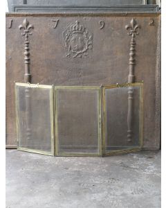 Polished Brass Fire Screen