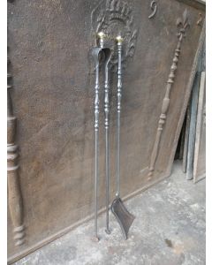 Large French Fireplace Tools