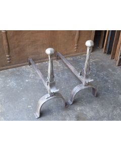 Louis XV Iron Andirons