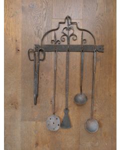 Antique Wall-mounted Fireplace Tools