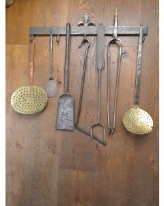 Antique Wall-mounted Fireplace Tools