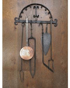 Antique Wall-mounted Fireplace Tools