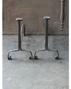 Louis XV Iron Andirons