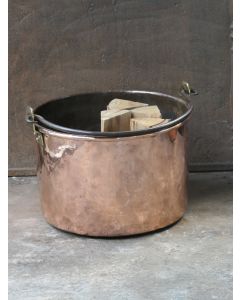 Polished Copper Firewood Basket