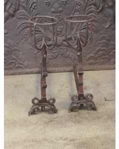 Louis XV Iron Andirons