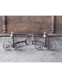 Louis XV Iron Andirons