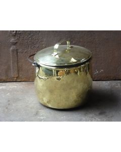 Polished Brass Firewood Basket