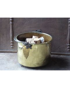 Polished Brass Firewood Basket